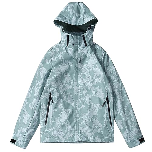 WANGTIANXUE Regenjacke Damen Gelb Regenjacke Lange Regenjacke Zip Hoodie mit Taschen Jacke Damen Übergangsjacke Lang Zip Hoodie Regenmantel Sommerparka Regen Mantel Lang Übergangsjacke Wasserdicht von WANGTIANXUE