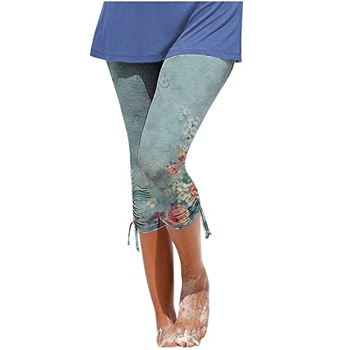 WANGTIANXUE Sommerhose Damen Leicht Caprihose Damen Sommer 3/4 Hose Straight Bein Freizeithose Trekkinghose Weiße Lang Capri Hose Lässige Outdoorhose Strandhose Stretch Dreiviertel Hosen Sporthose von WANGTIANXUE