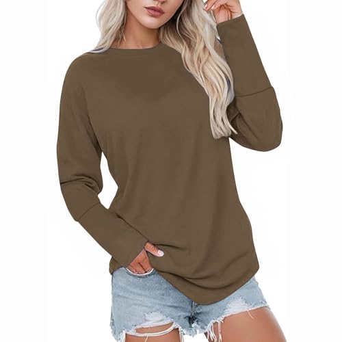 Weihnachts Sweatshirt Damen, Sweatshirt Damen Pullover mit Fleecefutter Herbst Winter Elegant Langarm Rundhals Oberteile Einfarbig Casual Langarmshirt Ohne Kapuze Pulli Frauen Longpullover Weihnachts Sweatshirt Damen, Sweatshirt Damen Pullover mit Fleecefutter Herbst Winter Elegant Langarm Rundhals Oberteile Einfarbig Casual Langarmshirt Ohne Kapuze Pulli Frauen Longpullover von WANGTIANXUE