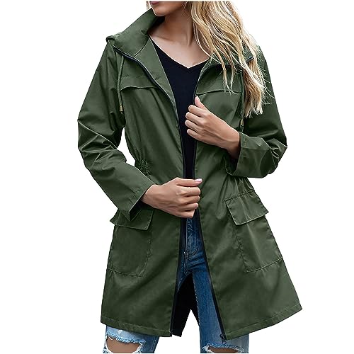 üBergangsjacke Damen Wasserdicht Dünne Softshelljacke Wasserdicht Wasserdicht Wasserdicht Wasserdicht Parka Grün Regenjacke Zip Hoodie Xs Regenjacke Wasserdicht Wasserdicht Wasserdicht Schwarz von WANGTIANXUE