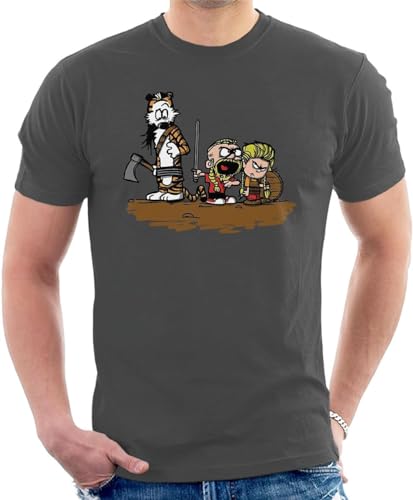 Calvin and Hobbes Vikings Ragnar Lothbrok Men's T-Shirt T-Shirts & Hemden(Large) von WANGYANGAN