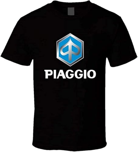 Piaggio Motorcycle Scooters Shirt Black White Tshirt Men's Black T-Shirts & Hemden(X-Large) von WANGYANGAN