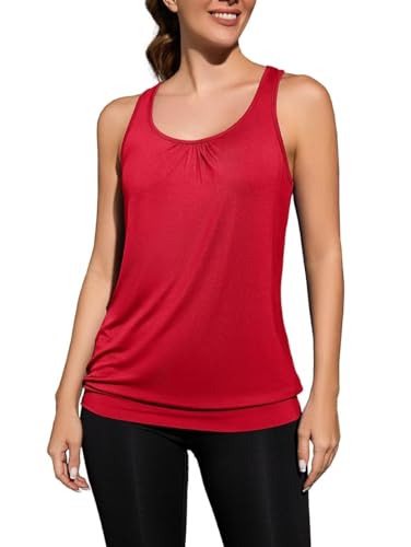 WANGZHI Tank Top Damen Ärmellose Sommer Tops Rundhals Oberteile von WANGZHI