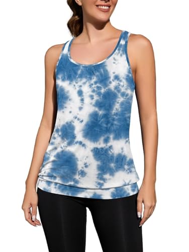 WANGZHI Tank Top Damen Yoga Shirt Top Sport Tanktop Ärmellos Racerback Fitness Oberteil von WANGZHI