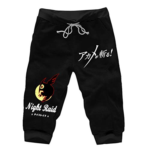WANHONGYUE Anime Akame Ga Kill Herren Sport Shorts Kurze Hose Sweatpants Beach Jogging Hosen Boardshorts Schwarz/2 M von WANHONGYUE