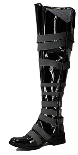 WANHONGYUE Anime Black Butler Kuroshitsuji Undertaker Cosplay Schuhe Overknee Stiefel Flandell Boots von WANHONGYUE