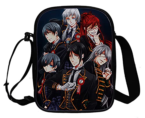 WANHONGYUE Anime Black Butler Umhängetasche Schultertasche Herren Damen Shoulder Messenger Bags Small Handtasche Sport Reise Tasche 1034/1 von WANHONGYUE