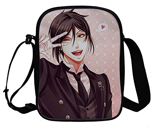 WANHONGYUE Anime Black Butler Umhängetasche Schultertasche Herren Damen Shoulder Messenger Bags Small Handtasche Sport Reise Tasche 1034/13 von WANHONGYUE