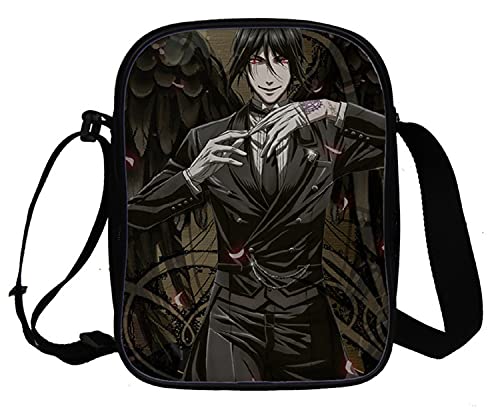 WANHONGYUE Anime Black Butler Umhängetasche Schultertasche Herren Damen Shoulder Messenger Bags Small Handtasche Sport Reise Tasche 1034/14 von WANHONGYUE