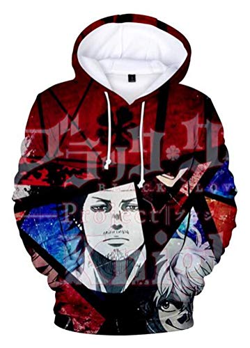 WANHONGYUE Anime Black Clover 3D Druck Hoodie Kapuzenpullover Sweater Cosplay Kostüm Langarm Pulli Sweatshirt Mantel 753/7 XL von WANHONGYUE