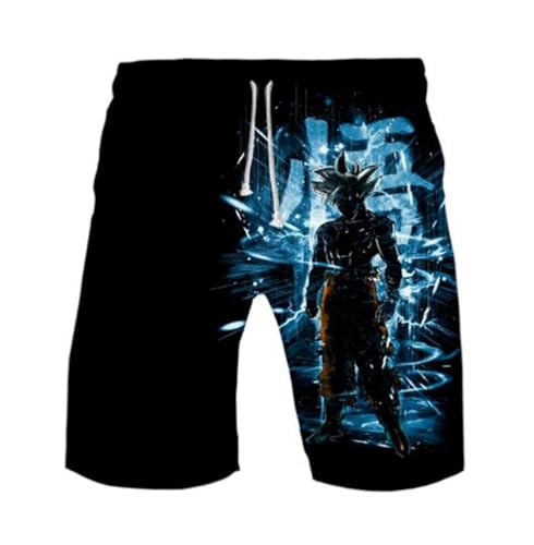 WANHONGYUE Anime Dragon Ball Z Goku Herren Badehose Strand Shorts 3D Druck Sommer Beach Shorts Boardshorts Swim Trunks 1115/13 130 von WANHONGYUE