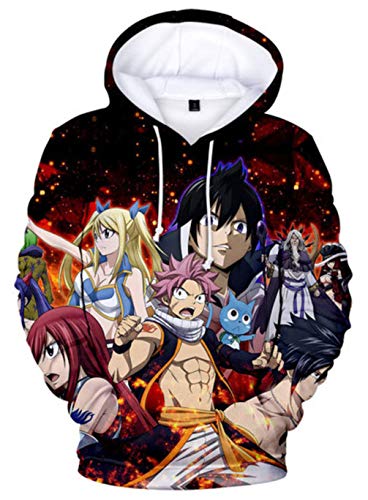 WANHONGYUE Anime Fairy Tail 3D Digitaldruck Kapuzenpullover Hoodie Cosplay Kostüm Pulli Sweatshirt Tops Mäntel 9 M von WANHONGYUE