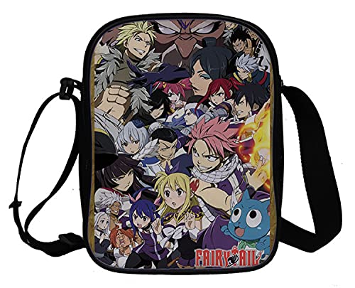 WANHONGYUE Anime Fairy Tail Umhängetasche Schultertasche Herren Damen Shoulder Messenger Bags Small Handtasche Sport Reise Tasche 1049/6 von WANHONGYUE