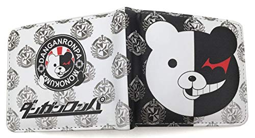 WANHONGYUE Anime Monokuma Brieftasche Geldbörse Herren Kunstleder Geldbeutel Wallet Bifold Münzfach Karten Geldtasche 1001/2 von WANHONGYUE