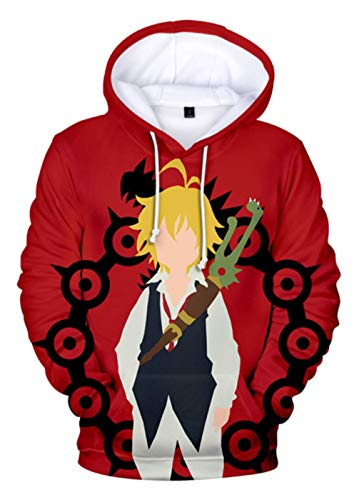 WANHONGYUE Anime Nanatsu No Taizai The Seven Deadly Sins 3D Digitaldruck Kapuzenpullover Hoodie Cosplay Kostüm Pulli Sweatshirt Tops Mäntel 14 XL von WANHONGYUE