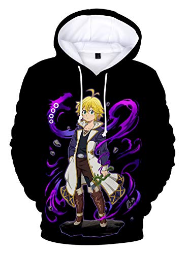 WANHONGYUE Anime Nanatsu No Taizai The Seven Deadly Sins 3D Digitaldruck Kapuzenpullover Hoodie Cosplay Kostüm Pulli Sweatshirt Tops Mäntel 6 XL von WANHONGYUE