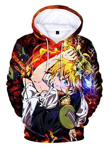 WANHONGYUE Anime Nanatsu No Taizai The Seven Deadly Sins 3D Digitaldruck Kapuzenpullover Hoodie Cosplay Kostüm Pulli Sweatshirt Tops Mäntel 7 XS von WANHONGYUE