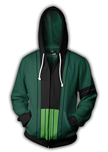 WANHONGYUE Anime One Piece Luffy 3D Druck Hoodie Sweatjacke Full Zip Hoody Kapuzenpullover Sweatshirt Mantel Tops Strickjacke 673/10 XXXXXL von WANHONGYUE