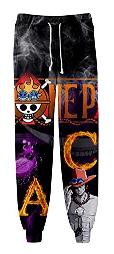 WANHONGYUE Anime One Piece Monkey D Luffy 3D Gedruckt Sweatpants Jogginghose Cosplay Kostüm Sporthosen Trousers Trainingsanzug 1157/3 S von WANHONGYUE