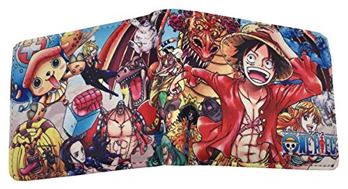 WANHONGYUE Anime One Piece Monkey D Luffy Brieftasche Geldbörse Herren Kunstleder Geldbeutel Wallet Bifold Münzfach Karten Geldtasche 1005/14 von WANHONGYUE