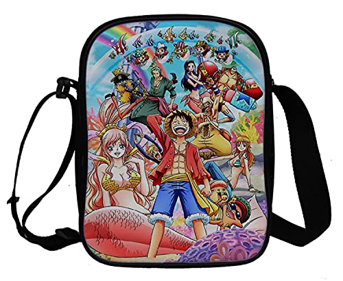 WANHONGYUE Anime One Piece Monkey D Luffy Umhängetasche Schultertasche Herren Damen Shoulder Messenger Bags Small Handtasche Sport Reise Tasche 1032/17 von WANHONGYUE