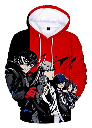 WANHONGYUE Anime Persona Game 3D Druck Hoodie Kapuzenpullover Sweater Cosplay Kostüm Langarm Pulli Sweatshirt Mantel 761/3 XL von WANHONGYUE