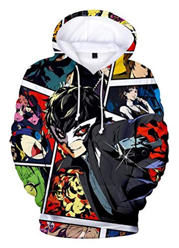 WANHONGYUE Anime Persona Game 3D Druck Hoodie Kapuzenpullover Sweater Cosplay Kostüm Langarm Pulli Sweatshirt Mantel 761/6 XL von WANHONGYUE