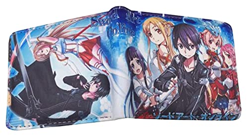 WANHONGYUE Anime Sword Art Online Kirito SAO Brieftasche Geldbörse Herren Kunstleder Geldbeutel Wallet Bifold Münzfach Karten Geldtasche 1020/11 von WANHONGYUE