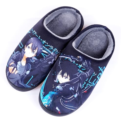WANHONGYUE Anime Sword Art Online Kirito Slippers Women Men Fuzzy House Slippers with Rubber Sole Winter Warm Indoor Outdoor Anti-slip Shoes WANHONGYUE Anime Sword Art Online Kirito Slippers Women Men Fuzzy House Slippers with Rubber Sole Winter Warm Indoor Outdoor Anti-slip Shoes von WANHONGYUE