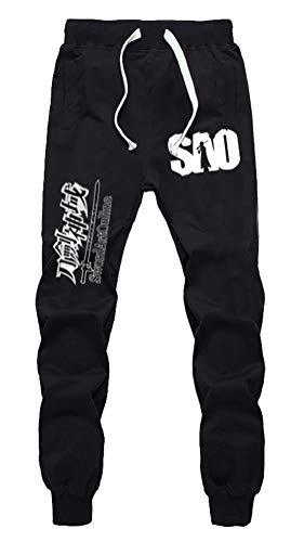 WANHONGYUE Anime Sword Art Online SAO Sweatpants Jogginghose Cosplay Kostüm Lange Trousers Sporthose Trainingsanzug mit Taschen Schwarz 6 L von WANHONGYUE