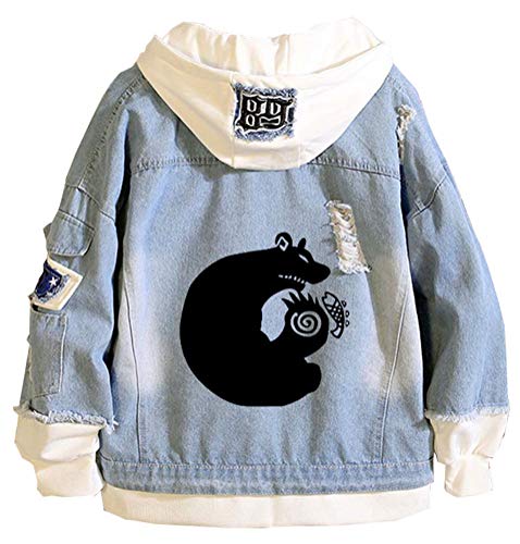 WANHONGYUE Anime The Seven Deadly Sins Nanatsu No Taizai Jeansjacke Hoodie Denim Jacket Unisex Kapuzenpullover Sweatshirt Mantel Blau/7-M von WANHONGYUE