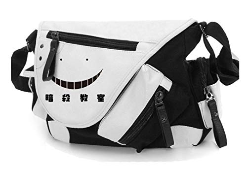 WANHONGYUE Assassination Classroom Anime Messenger Bag Canvas Umhängetasche Kuriertasche Schultertasche für Reise Arbeit und Schule Assassination Classroom/Schwarz von WANHONGYUE