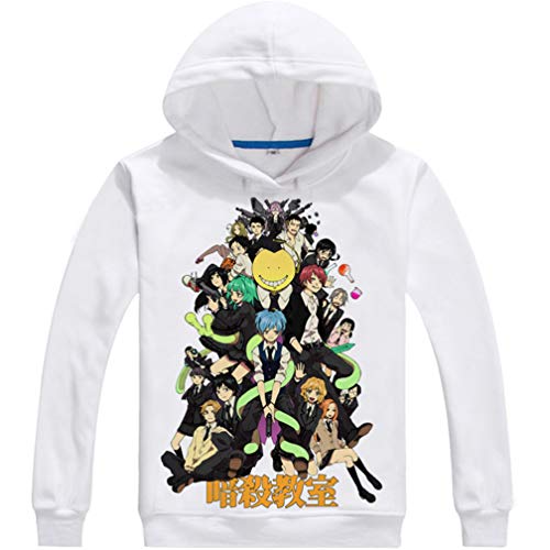 WANHONGYUE Assassination Classroom Anime Pullover Hoodie Cosplay Kleidung Kapuzenpulli Sweatshirt Top Mäntel Weiß 14 M von WANHONGYUE