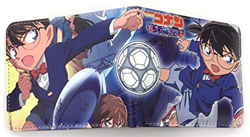 WANHONGYUE Cartoon Anime Brieftasche Geldbörse Herren Kunstleder Geldbeutel Wallet Bifold Münzfach Karten Geldtasche Detective Conan/1 von WANHONGYUE