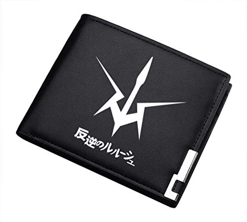 WANHONGYUE Code Geass Anime Bifold Brieftasche Kunstleder Schlanke Geldbörse Portemonnaie Kreditkartenhülle 1 / B von WANHONGYUE