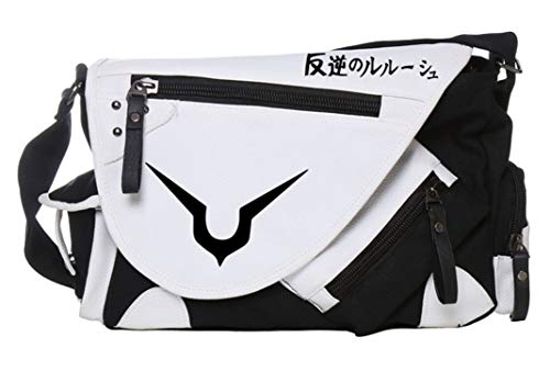 WANHONGYUE Code Geass Anime Messenger Bag Canvas Umhängetasche Kuriertasche Schultertasche für Reise Arbeit und Schule Schwarz / 2 von WANHONGYUE