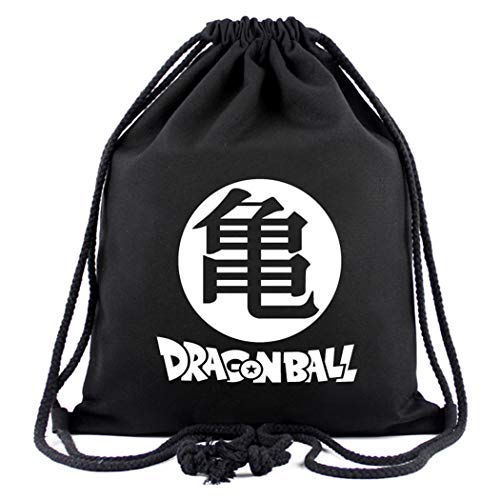 WANHONGYUE Dragon Ball Anime Sporttasche Turnbeutel Training Tasche Gym Sack Drawstring Bag Schwarz-2 von WANHONGYUE