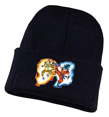 WANHONGYUE Dragon Ball Z Goku Anime Beanie Strickmütze für Damen und Herren Unisex Weiche Cuffed Plain Hat Warme Winter Mütze Skullcap Schwarz/15 von WANHONGYUE