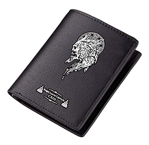 WANHONGYUE FINAL Fantasy Portemonnaie Schwarz Kunstleder Geldbörse für Männer Brieftasche mit Anime-Druck 1 / A von WANHONGYUE
