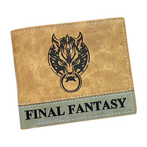 WANHONGYUE FINAL Fantasy Spiel Kunstleder Geldbörse Kurze Brieftasche Bifold Kartenhüllen Herrenbörse von WANHONGYUE