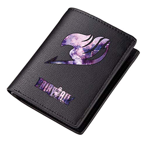 WANHONGYUE Fairy Tail Portemonnaie Schwarz Kunstleder Geldbörse für Männer Brieftasche mit Anime-Druck 3 / A von WANHONGYUE