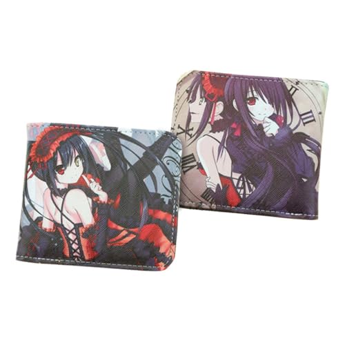 WANHONGYUE Herren Bifold Wallet Date A LIVE Anime Bild gedruckt Brieftaschen für Frauen mit 6 Slots 1 ID-Fenster von WANHONGYUE