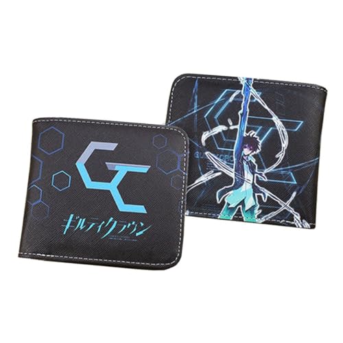 WANHONGYUE Herren Bifold Wallet Guilty Crown Anime Bild gedruckt Brieftaschen für Frauen mit 6 Slots 1 ID-Fenster von WANHONGYUE