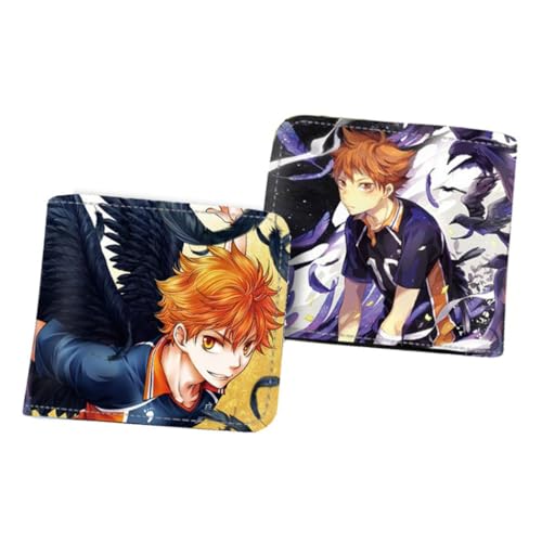 WANHONGYUE Herren Bifold Wallet Haikyuu Anime Bild gedruckt Brieftaschen für Frauen mit 6 Slots 1 ID-Fenster von WANHONGYUE