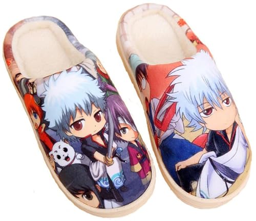 WANHONGYUE Japanese Anime Gintama Hausschuhe Damen Herren Plüsch Pantoffeln Rutschfest House Slippers Winter Warme Schlappen WANHONGYUE Japanese Anime Gintama Hausschuhe Damen Herren Plüsch Pantoffeln Rutschfest House Slippers Winter Warme Schlappen von WANHONGYUE