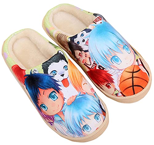 WANHONGYUE Japanese Anime Kuroko No Basuke Hausschuhe Damen Herren Plüsch Pantoffeln Rutschfest House Slippers Winter Warme Schlappen von WANHONGYUE