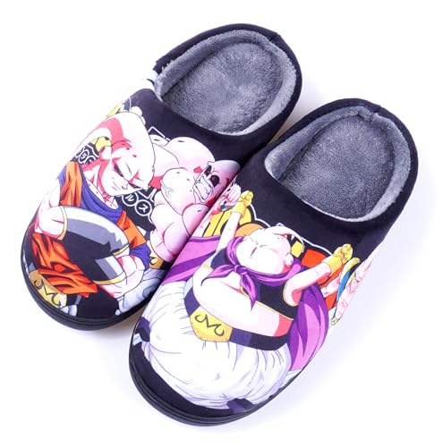 WANHONGYUE Japanese Anime Manga Slippers Women Men Fuzzy House Slippers with Rubber Sole Winter Warm Indoor Outdoor Anti-slip Shoes von WANHONGYUE