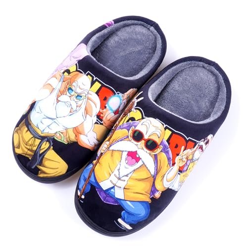 WANHONGYUE Japanese Anime Manga Slippers Women Men Fuzzy House Slippers with Rubber Sole Winter Warm Indoor Outdoor Anti-slip Shoes von WANHONGYUE