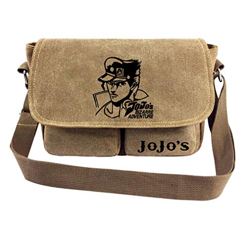 WANHONGYUE JoJo's Bizarre Adventure Anime Kleine Umhängetaschen Leinwand Kuriertasche Mini Schultertasche Messenger Bag Geldbörse 2 von WANHONGYUE