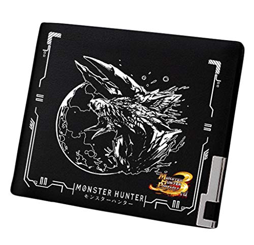 WANHONGYUE Monster Hunter MH Spiel Bifold Brieftasche Kunstleder Schlanke Geldbörse Portemonnaie Kreditkartenhülle /9 von WANHONGYUE